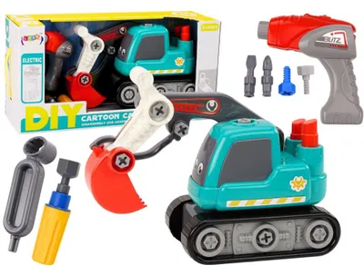 Produktbild von DIY Cartoon Raupenbagger türkis