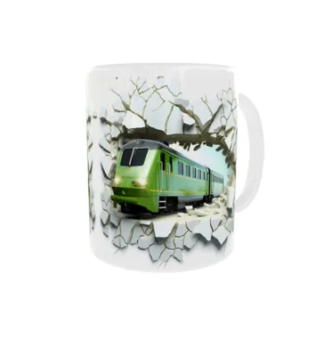 Produktbild von Becher 300ml Zug Grün 3D Zug Lokomotive