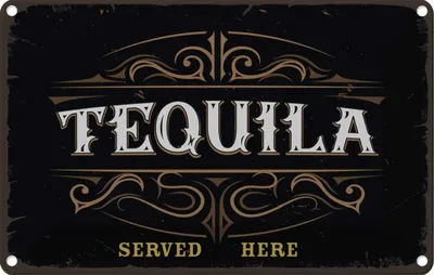 Produktbild von vianmo Blechschild 20x30 cm Tequila served here