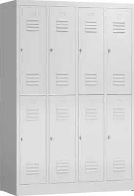 Produktbild von Spind Garderobenschrank 8 Fächer Kleiderspind 1800 x 1200 x 500 mm lichtgrau X-520240