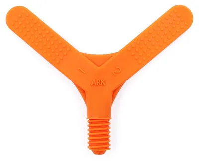 Immagine prodotto di Ark Therapeutics: Giocattolo mordicchio Y Tip Z-Vibe, arancione, sottile, sensoriale. Accessorio per la Z-Vibe, progettato per migliorare la coordinazione della mascella, la forza della mascella e la chiusura delle labbra.
