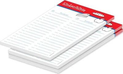 Produktbild von PRICARO Einkaufsliste "Food", rot, A5, 3 Stück