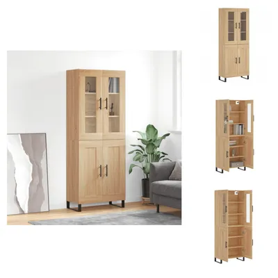 Immagine prodotto di vidaXL Credenza Sonoma-quercia 69,5x34x180 cm in legno - Credenze