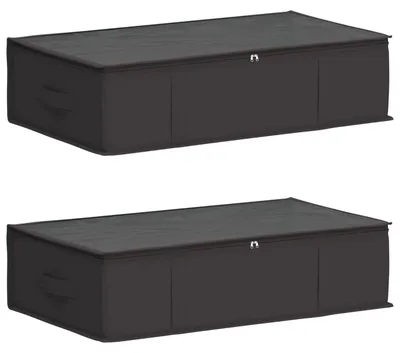 Image de vidaXL : Boîtes de rangement avec fenêtre transparente, lot de 2, 50,4 L
