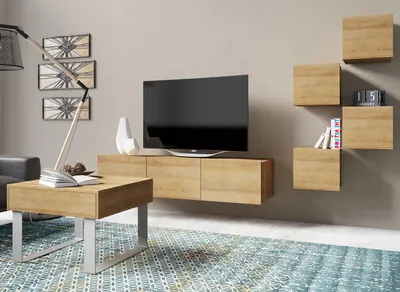 Produktbild von Wohnzimmer-Set CALABRIA 16 goldene eiche