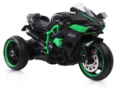 Produktbild von Moni Kinder Elektromotorrad Ninja, drei Kunststoffräder, LED-Beleuchtung, Mp3 schwarz