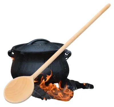 Imagen del producto de Cuchara de madera de haya, resistente al calor, de 60 cm, para la cocina
