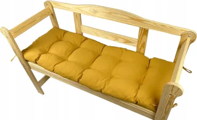 Produktbild von Gartenbankkissen, Senffarbe, 170x40x8, Gartenkissen, Gartensitzkissen, Outdoorkissen, Gartenkissen