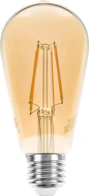 Produktbild von LED Rustika Filament Edison Glühbirne 4W E27 gold ST19 360lm extra warmweiß 2200K