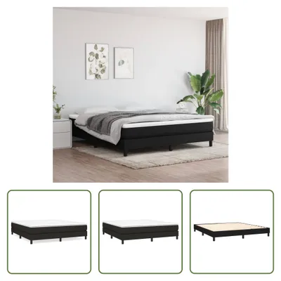 Produktbild von The Living Store Bettgestell Schwarz 180×200 cm Stoff