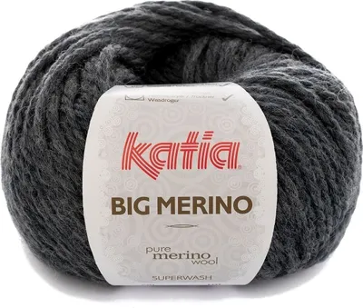 Produktbild von Katia Big Merino 13 Dark Grey Strickgarn