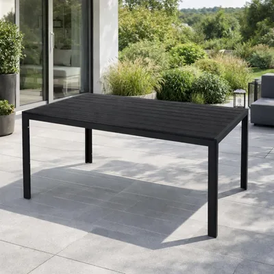 Produktbild von Non-Wood Gartentisch Aluminium anthrazit / schwarz 160x90cm