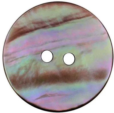 Produktbild von 6 Stück glänzende Parelmoer-Knöpfe, weiß bis Regenbogenfarben, 20 mm