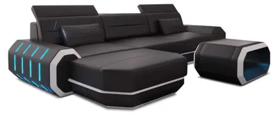 Produktbild von Mini Couch Roma L-Form in Leder