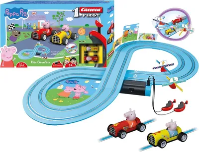 Produktbild von Carrera Peppa Pig Kids GranPrix Rennbahn für Kinder ab 3 Jahren