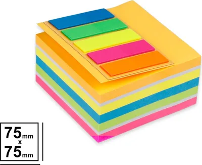 Produktbild von MP PN185 FLUO Haftnotizen 75x75mm | 400 Blatt
