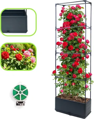 Zdjęcie produktu dla Podwyższona grządka 140 cm, z kratką, do ogrodu