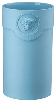 Immagine prodotto di Vaso "La Medusa" della collezione Versace by Rosenthal, colore blu, altezza 30 cm