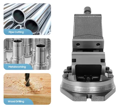 Productafbeelding van Werkbankklem, bakbreedte 10,16 cm, maximale openingsgrootte 80 mm, klemkracht 19 kN, productafmetingen 30 cm x 24 cm x 15 cm, bruto gewicht 16,75 kg