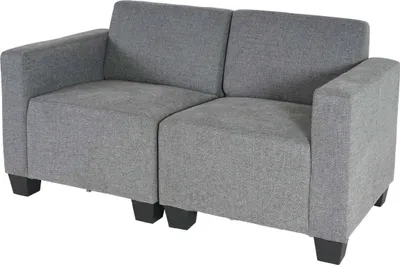 Obrázek produktu pro Modulární 2místná pohovka Lyon, látka/textil  šedá