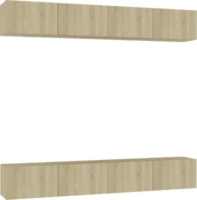 Immagine prodotto di Mobili TV 4 pezzi rovere Sonoma 100x30x30 cm materiale a base di legno