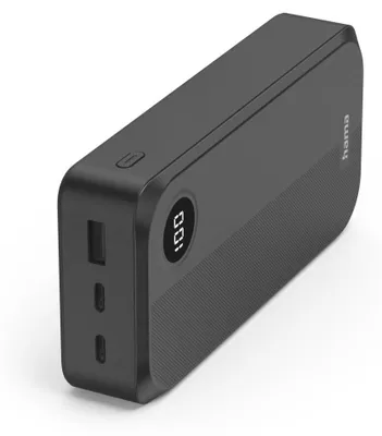 Productafbeelding van Hama Power Pack, 20000 mAh, 3 aansluitingen: 2x USB-C, 1x USB-A, zwart