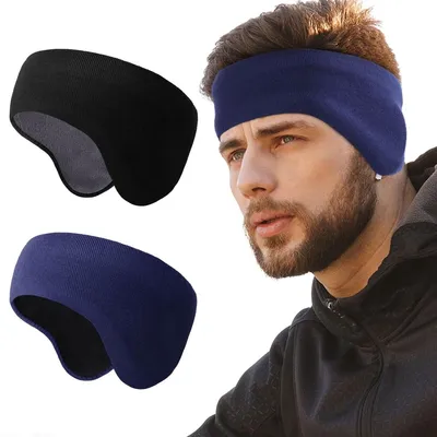 Productafbeelding van WTACTFUL Dubbellaags Fleece Pro, Oorwarmers Muffs Koud Weer Hoofdband Oor Covers voor Mannen Vrouwen Ski Running Fietsen