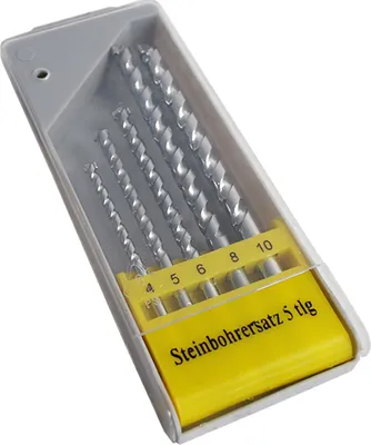 Produktbild von Bohrersatz Spiralbohrer Betonbohrer Steinbohrer Satz 5tlg. SBS4 M506