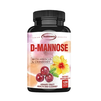Produktbild von D-Mannose 1400mg (120 Kapseln) Nahrungsergänzungsmittel, Harnwege, Harnwegesystem, Urintrakt, Urinverlust, Reinigung, Entgiftung, Harnwegegesundheit