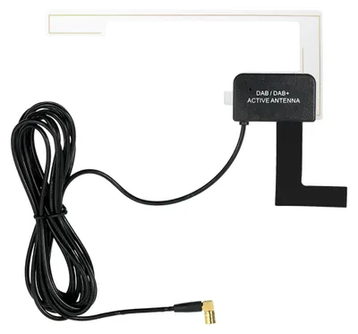 Obrázek produktu pro Anténa do autorádia, digitální DAB/DAB+, aktivní anténa, SMB, pravoúhlý konektor, univerzální