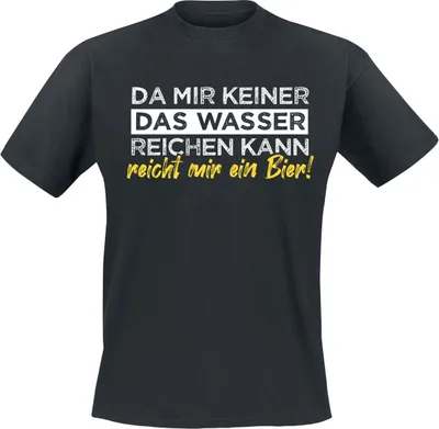 Produktbild von Alkohol & Party T-Shirt Herren Mir kann keiner das Wasser reichen... schwarz M