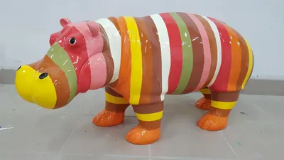 Produktbild von Designer Abstrakte Figur Moderne Figuren Dekoration Nilpferd Garten Skulpturen