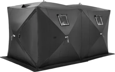 Obrázek produktu pro Rybářský stan pro 6-8 osob - Rybářský stan s deštníkem 3,6x1,8x2m - Stan pro rybaření pod ledem - Vodotěsný rybářský přístřešek - Ideální pro venkovní dobrodružství