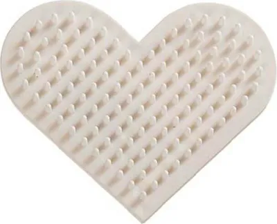 Produktbild von Creativ Company Nabbi Biobeads Grundplatte, kleines Herz, Größe 7x8,5 cm, mittel, 1 Stück