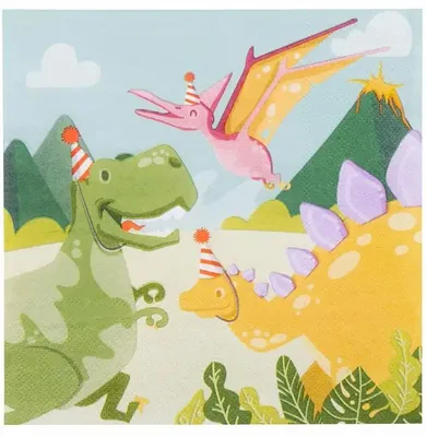 Immagine prodotto di Tovaglioli Dino Party, 33x33cm