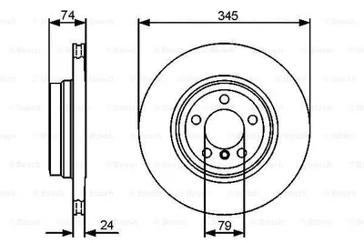 Produktbild von BOSCH Bremsscheiben (2 Stück)  0 986 479 440