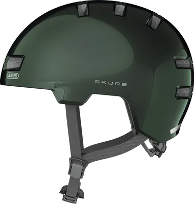 Produktbild von ABUS Stadthelm Skurb - Robuster Fahrradhelm für den Alltag, beim Skaten, BMX-Fahren oder Longboarden - Grün, Größe M (55-59 cm)