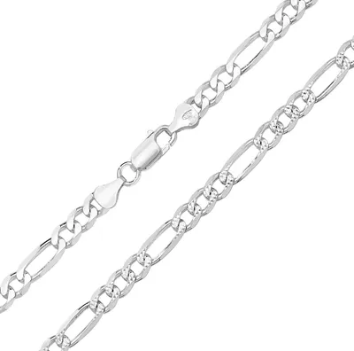 Produktbild von 925 Sterling Silber Damen - Figaro Kette - 51cm*6mm; TRS16931L20