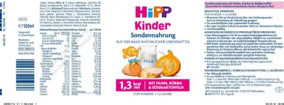 Obrázok produktu pre HIPP detská výživa v tube 12x500ml 1,3 kcal/ml kuracie mäso, tekvica a sladké zemiaky