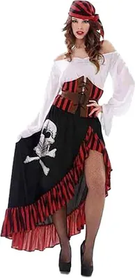 Immagine prodotto di Costume da mamma pirata con bandana per donna Rosso S Rosso S