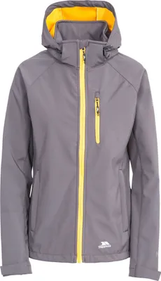 Productafbeelding van Trespass dames softshell jas Lorina, waterdicht, model TP4096 (maat 2XS), kleur: carbongrijs