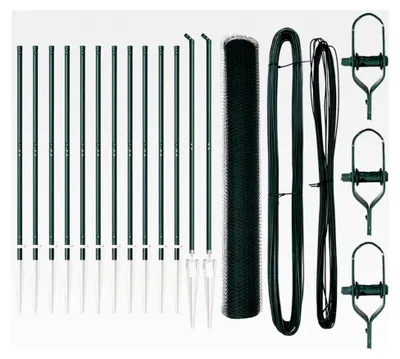 Produktbild von Zaunpfosten Grün 25 x 1 m (25 mm Maschen) Stahl Gartenzaun für Hundezaun, Weidezaun, Gartenzaun & Hühnerzaun, Gartennetz mit Stachelankerfixierung