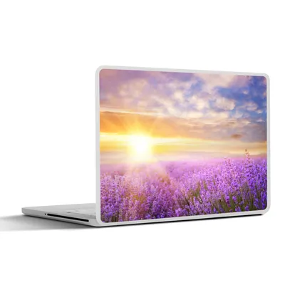 Produktbild von MuchoWow® Laptop Aufkleber Sticker Cover Lavendel - Sonne - Himmel - Natur 40x30 cm - Laptop Dekoration - Selbstklebend