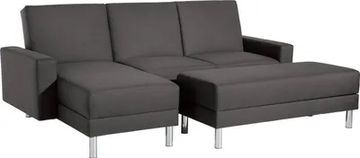 Produktbild von Max Winzer Funktionssofa mit Hocker Just Fashion - Flachgewebe anthrazit - Maße: 230 x 144 x 92 cm