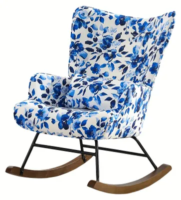 Produktbild von Schaukelstuhl - Ohrensessel - Loungesessel - Schaukelstühle - Ergonomischer Sessel mit hoher Rückenlehne