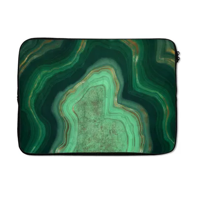 Produktbild von MuchoWow® Laptop Hülle 13 Zoll Gold - Achat - Marmor - Edelstein Laptoptasche - Laptophülle - Sleeve - Rundumschutz