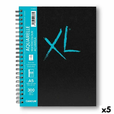 Imagen del producto de CANSON C31200L013, Cuaderno de dibujo XL BOOK, para acuarela, formato DIN A5