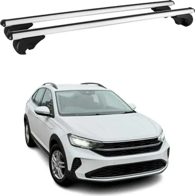 Image de Barres de toit Transversales pour VW Taigo 2020-2024 Aluminium Argent