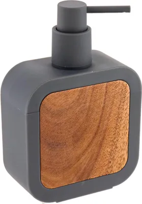 Zdjęcie produktu dla TENDANCE | Dozownik mydła – dozownik balsamu – dozownik z pompką – 350 ml – szary brązowy – dozownik mydła w płynie
