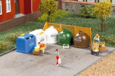 Imagen del producto de Contenedor de reciclaje Auhagen con accesorios, modelo 41695